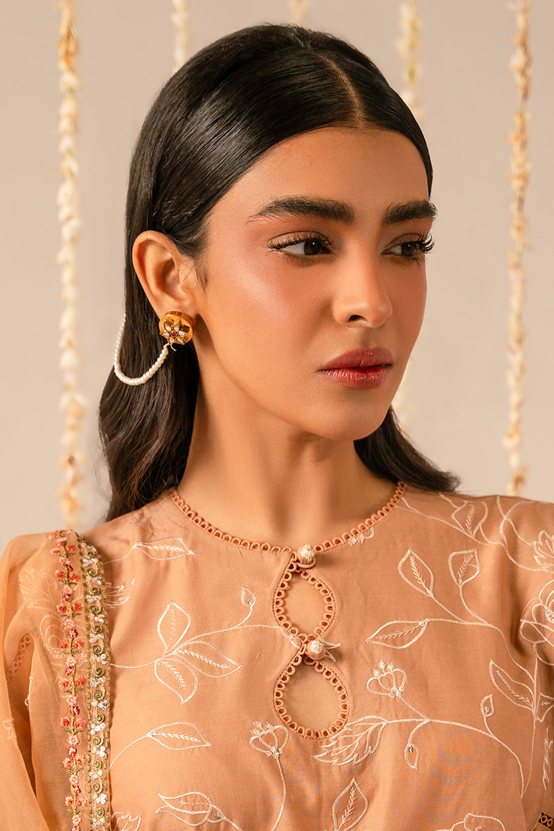 Cross Stitch | Mahiri Embroidered Collection 24 | RUSTIC BROWN -  Cross Stitch Luxury - Original Designer Dress - House of Maryam