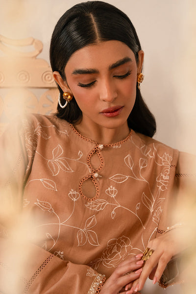 Cross Stitch | Mahiri Embroidered Collection 24 | RUSTIC BROWN -  Cross Stitch Luxury - Original Designer Dress - House of Maryam