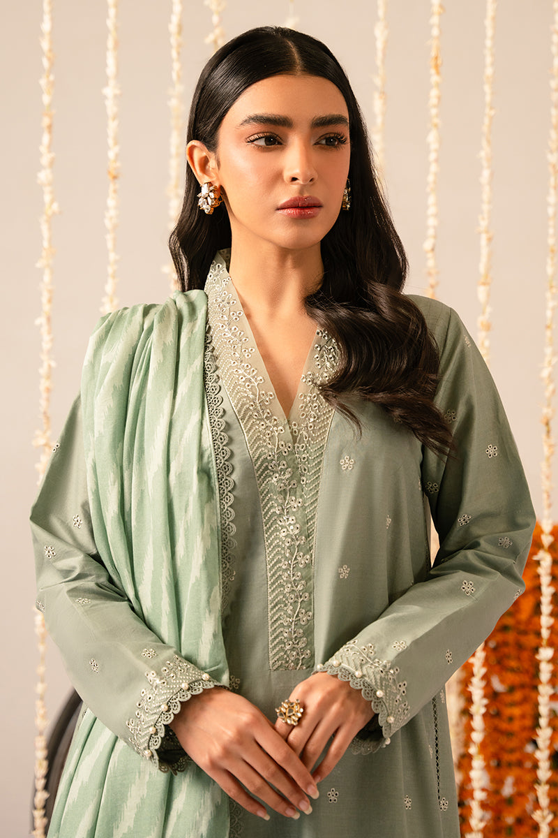 Cross Stitch | Mahiri Embroidered Collection 24 | Sage Green by Cross Stitch - House of Maryam