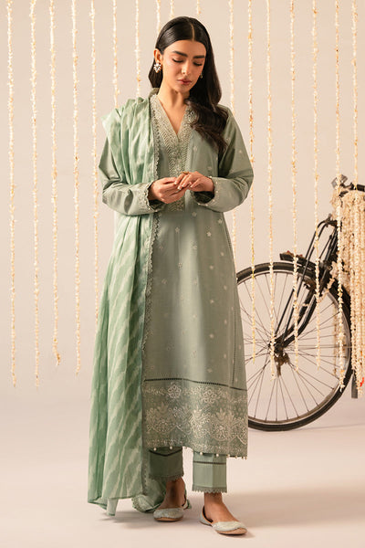 Cross Stitch | Mahiri Embroidered Collection 24 | Sage Green -  Cross Stitch Luxury - Original Designer Dress - House of Maryam