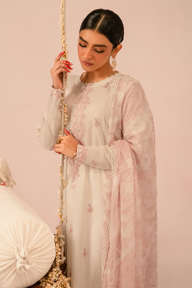 Cross Stitch | Mahiri Embroidered Collection 24 | Ivory Cream -  Cross Stitch Luxury - Original Designer Dress - House of Maryam