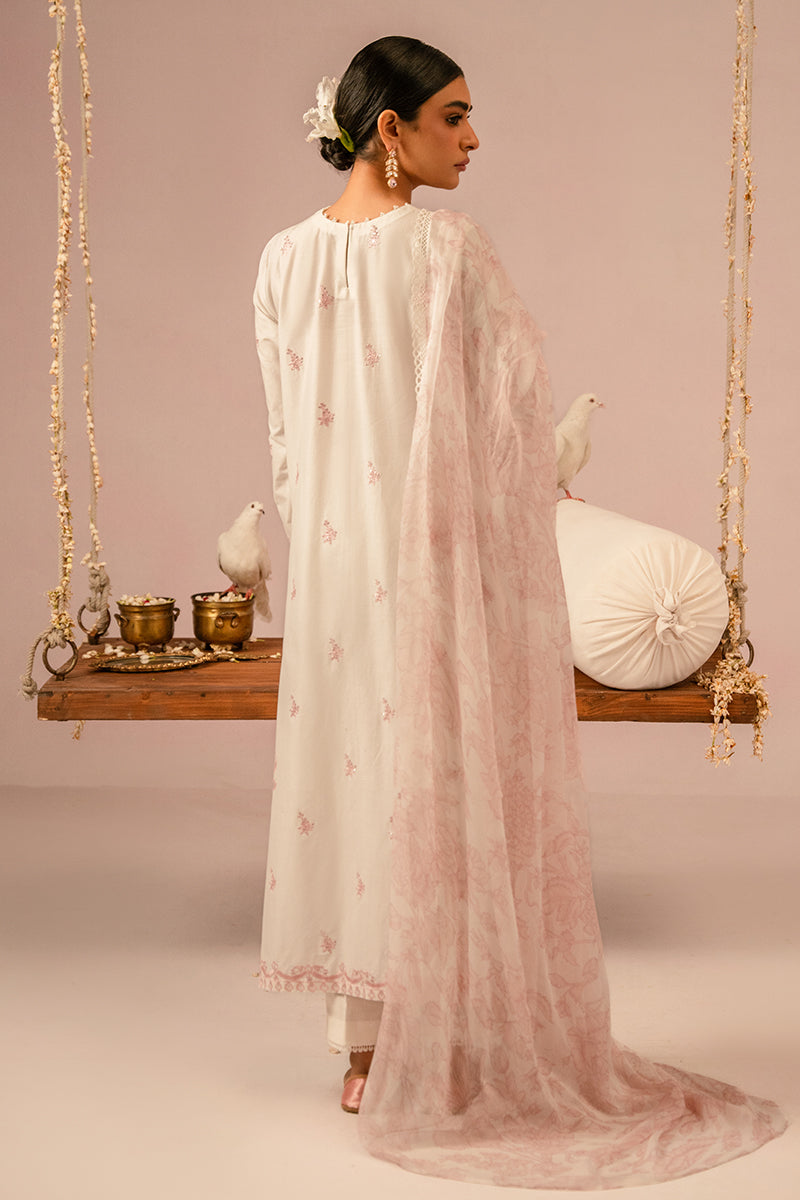 Cross Stitch | Mahiri Embroidered Collection 24 | Ivory Cream -  Cross Stitch Luxury - Original Designer Dress - House of Maryam