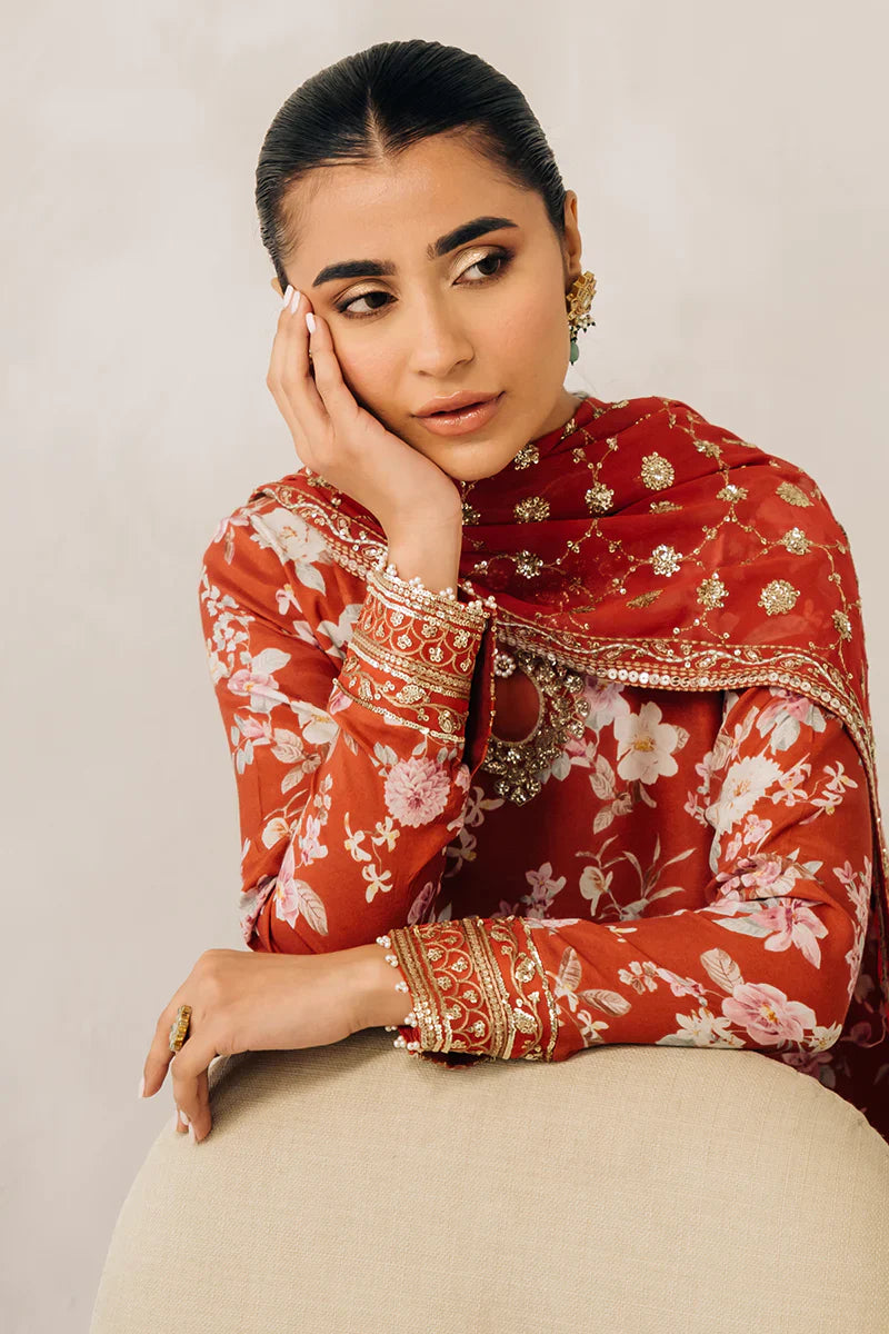 Cross Stitch | Luxe Atelier 24 | Crimson Glow by Designer Cross Stitch - House of Maryam - Pakistani Designer Ethnic Wear in {{ shop.shopifyCountryName }}