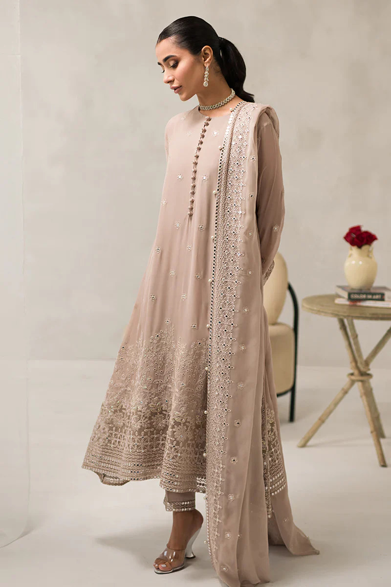 Cross Stitch | Luxe Atelier 24 | Maple Brown -  Cross Stitch Luxury - Original Designer Dress - House of Maryam