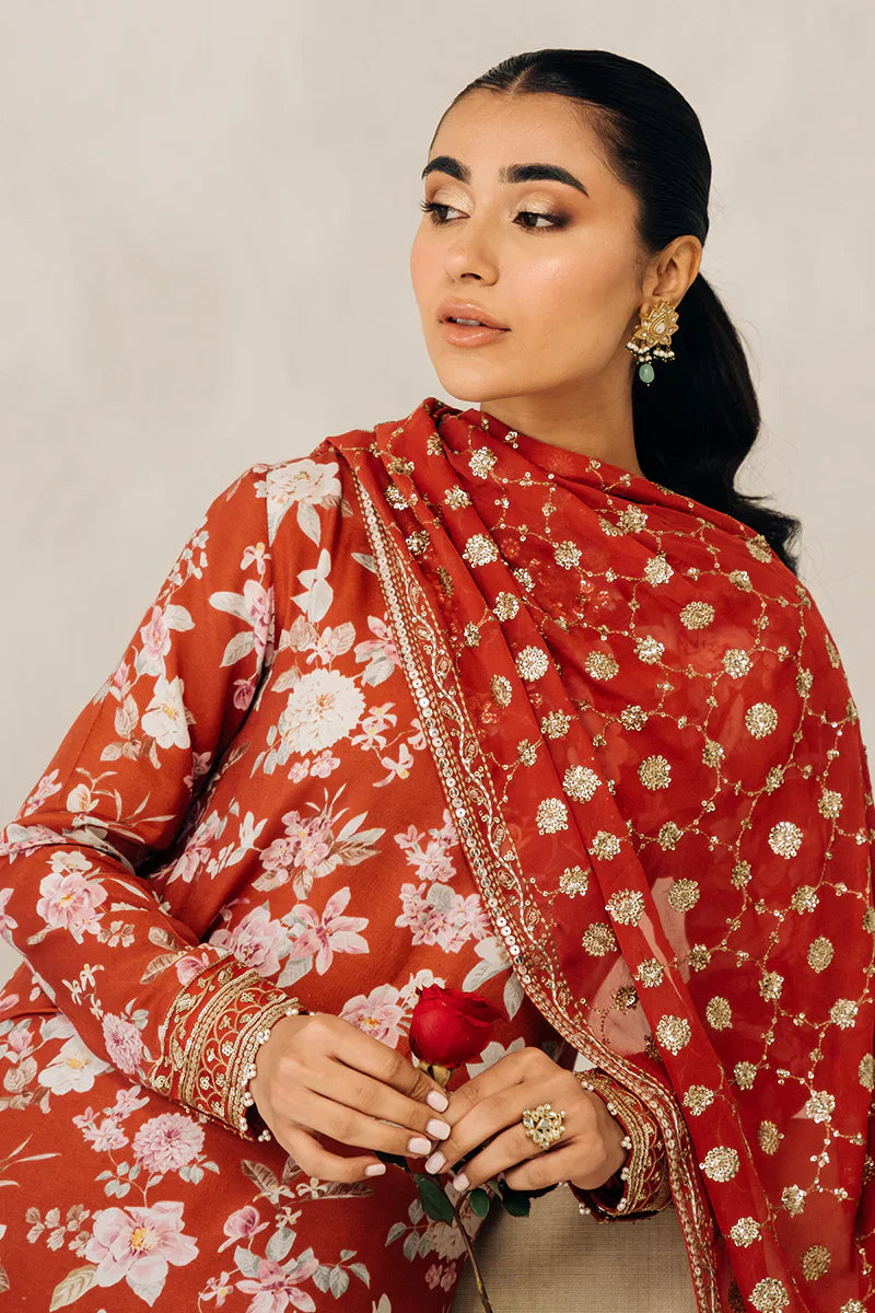 Cross Stitch | Luxe Atelier 24 | Crimson Glow by Designer Cross Stitch - House of Maryam - Pakistani Designer Ethnic Wear in {{ shop.shopifyCountryName }}