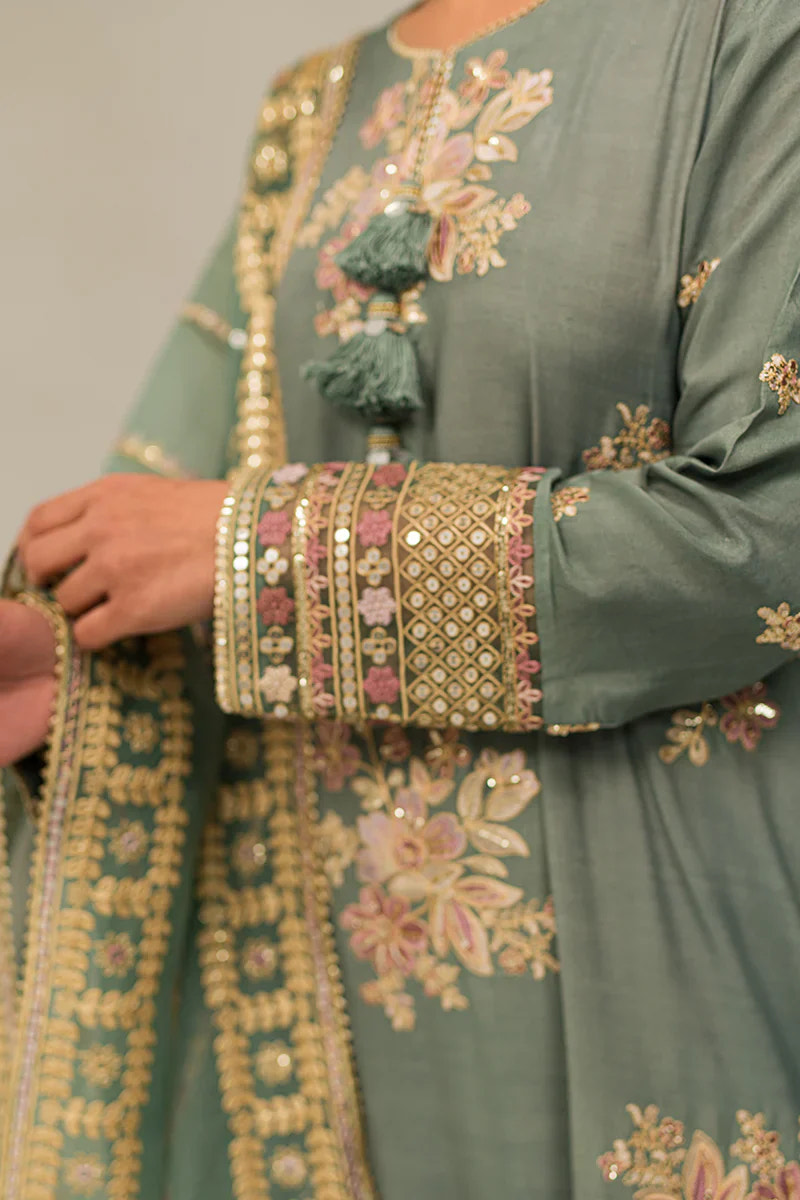 Cross Stitch | Luxe Atelier 24 | Garland Sage -  Cross Stitch Luxury - Original Designer Dress - House of Maryam
