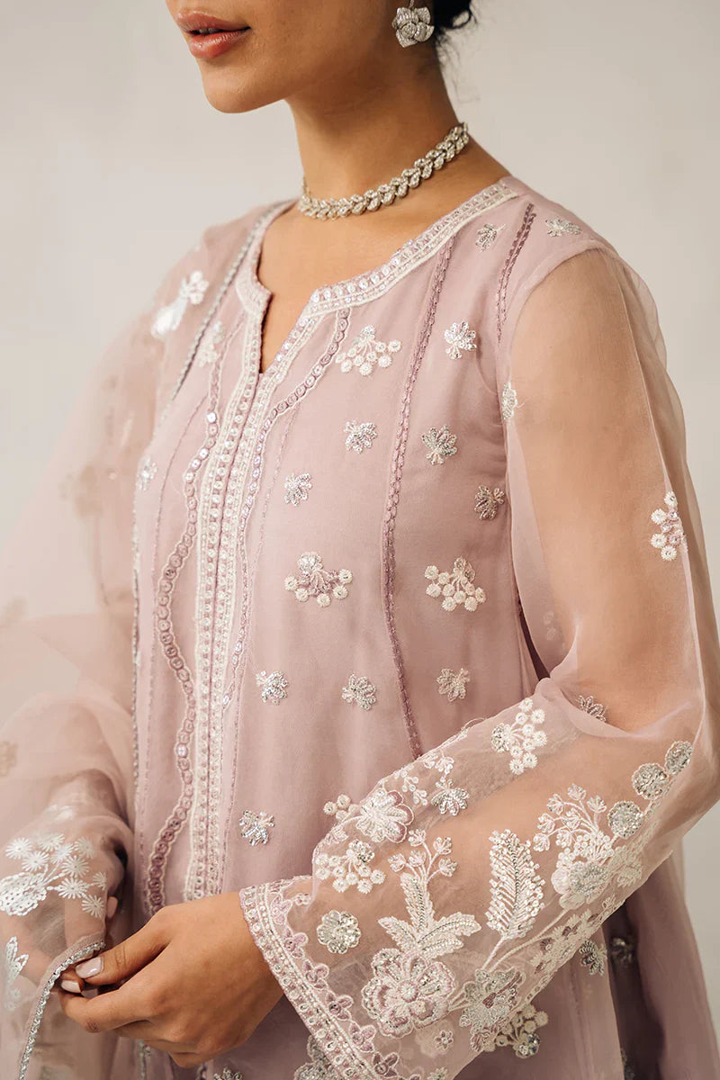 Cross Stitch | Luxe Atelier 24 | Mauve Somber by Designer Cross Stitch - House of Maryam - Pakistani Designer Ethnic Wear in {{ shop.shopifyCountryName }}