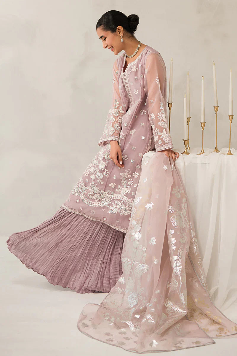 Cross Stitch | Luxe Atelier 24 | Mauve Somber by Designer Cross Stitch - House of Maryam - Pakistani Designer Ethnic Wear in {{ shop.shopifyCountryName }}