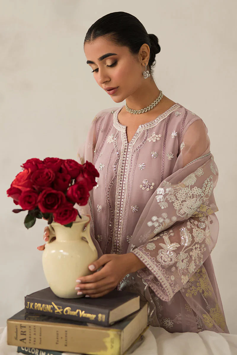 Cross Stitch | Luxe Atelier 24 | Mauve Somber by Designer Cross Stitch - House of Maryam - Pakistani Designer Ethnic Wear in {{ shop.shopifyCountryName }}