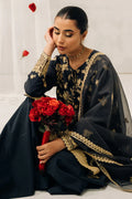 Cross Stitch | Luxe Atelier 24 | Charcoal Tint by Designer Cross Stitch - House of Maryam - Pakistani Designer Ethnic Wear in {{ shop.shopifyCountryName }}