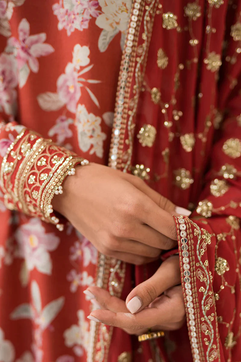 Cross Stitch | Luxe Atelier 24 | Crimson Glow by Designer Cross Stitch - House of Maryam - Pakistani Designer Ethnic Wear in {{ shop.shopifyCountryName }}