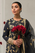 Cross Stitch | Luxe Atelier 24 | Charcoal Tint by Designer Cross Stitch - House of Maryam - Pakistani Designer Ethnic Wear in {{ shop.shopifyCountryName }}