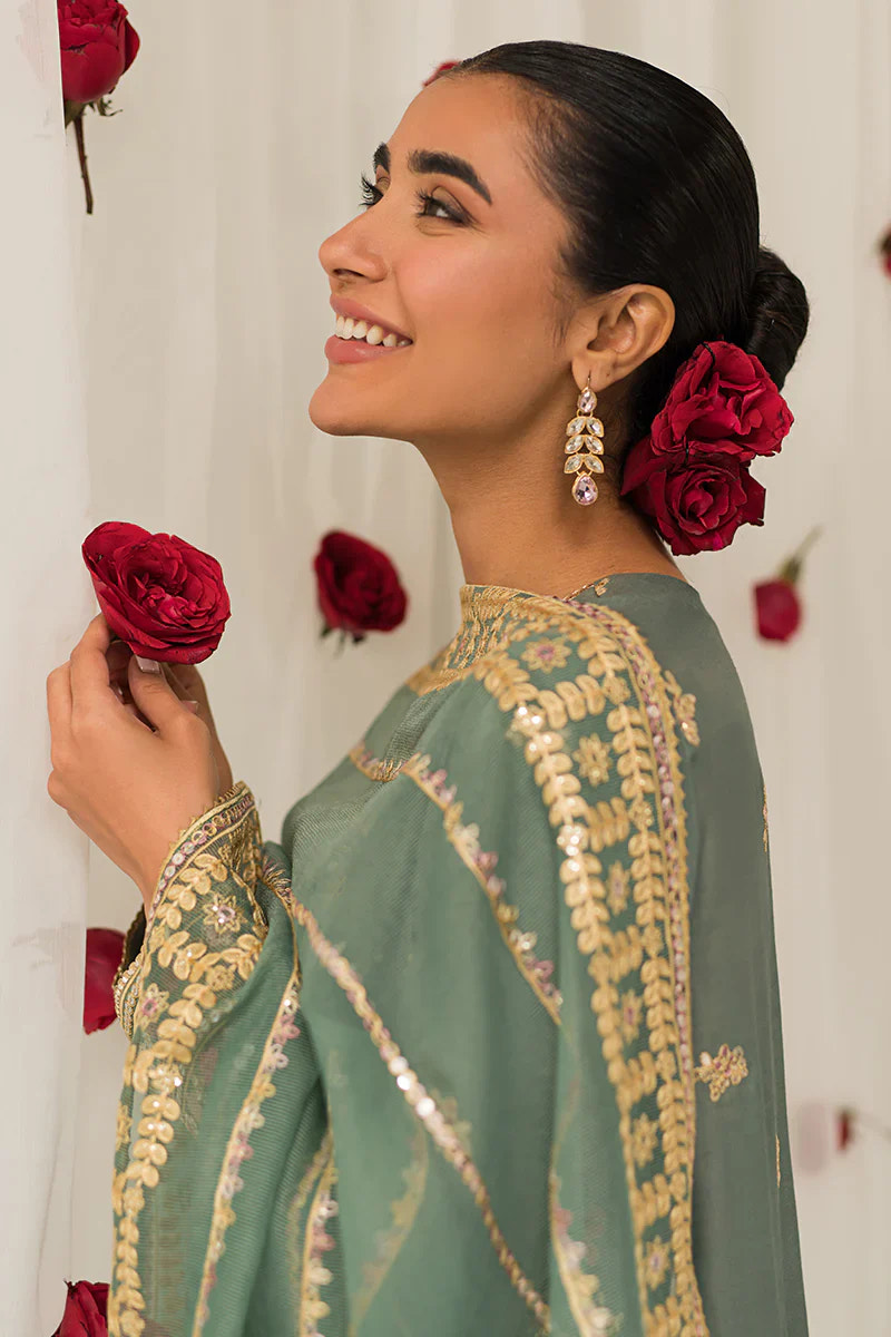 Cross Stitch | Luxe Atelier 24 | Garland Sage -  Cross Stitch Luxury - Original Designer Dress - House of Maryam