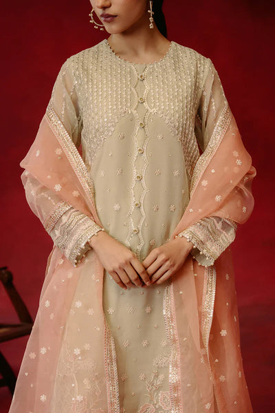 Cross Stitch | Luxe Atelier 24 | Pistachio Dawn -  Cross Stitch Luxury - Original Designer Dress - House of Maryam