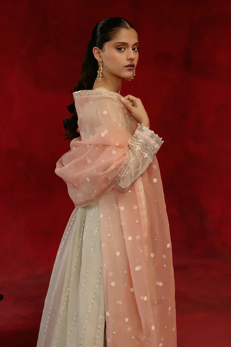 Cross Stitch | Luxe Atelier 24 | Pistachio Dawn -  Cross Stitch Luxury - Original Designer Dress - House of Maryam