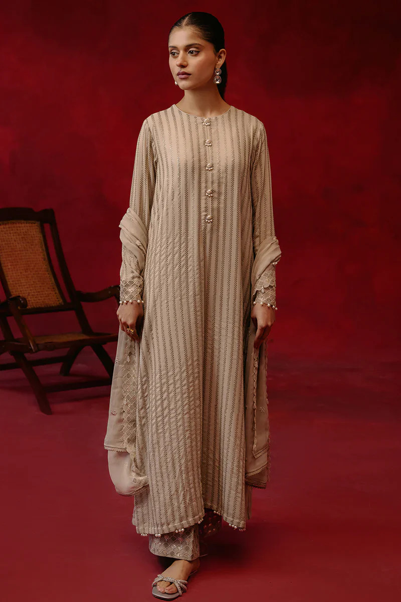 Cross Stitch | Luxe Atelier 24 | Primrose Ash -  Cross Stitch Luxury - Original Designer Dress - House of Maryam