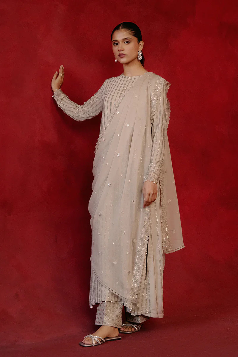 Cross Stitch | Luxe Atelier 24 | Primrose Ash -  Cross Stitch Luxury - Original Designer Dress - House of Maryam