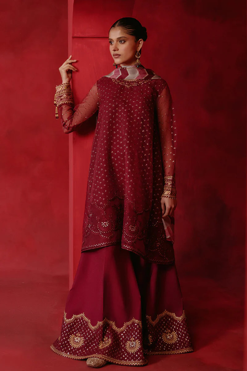 Cross Stitch | Luxe Atelier 24 | Red Ochre -  Cross Stitch Luxury - Original Designer Dress - House of Maryam