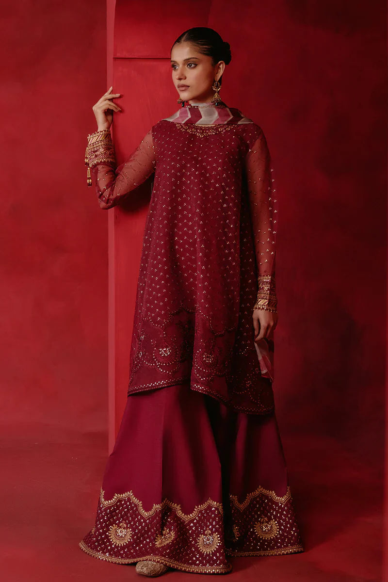 Cross Stitch | Luxe Atelier 24 | Red Ochre by Designer Cross Stitch - House of Maryam - Pakistani Designer Ethnic Wear in {{ shop.shopifyCountryName }}