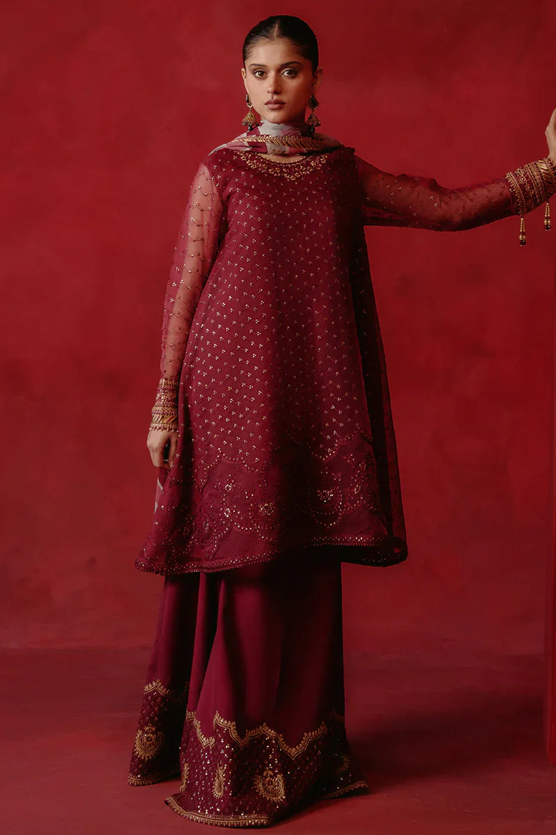 Cross Stitch | Luxe Atelier 24 | Red Ochre by Designer Cross Stitch - House of Maryam - Pakistani Designer Ethnic Wear in {{ shop.shopifyCountryName }}