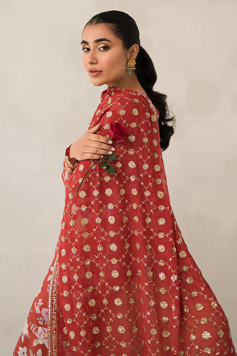 Cross Stitch | Luxe Atelier 24 | Crimson Glow by Designer Cross Stitch - House of Maryam - Pakistani Designer Ethnic Wear in {{ shop.shopifyCountryName }}