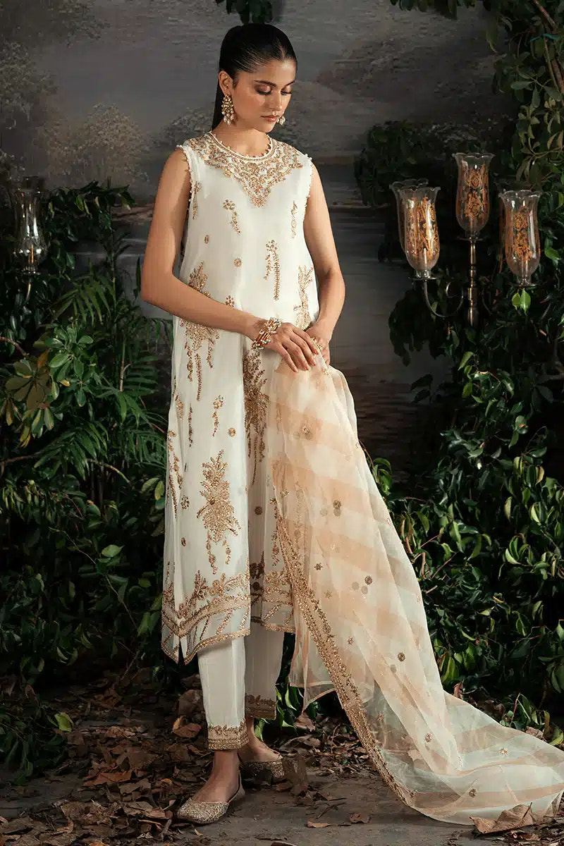 Cross Stitch | Luxe Atelier 23 | BLOOMING IRENE -  Cross Stitch Formal - Original Designer Dress - House of Maryam