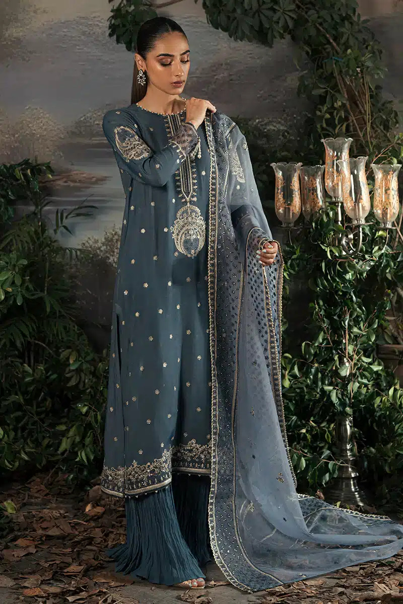 Cross Stitch | Luxe Atelier 23 | ETHNIC SUEDE -  Cross Stitch Formal - Original Designer Dress - House of Maryam