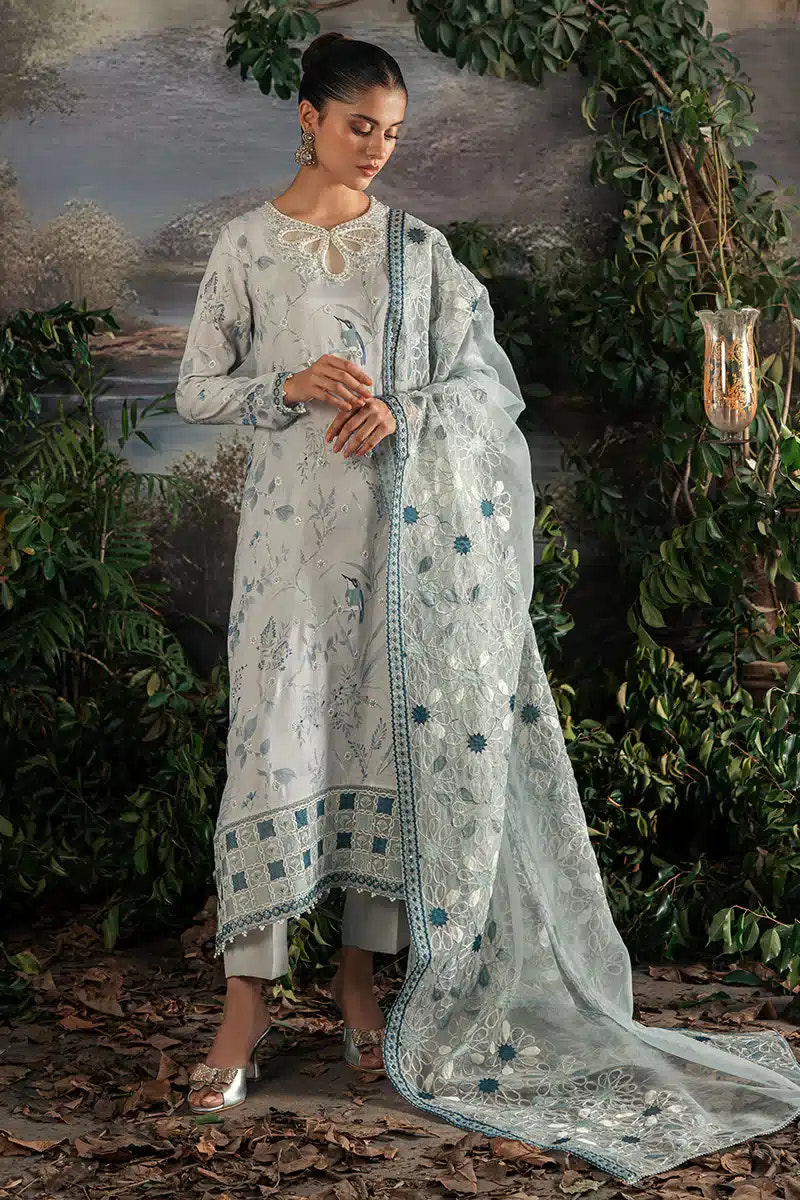Cross Stitch | Luxe Atelier 23 | MEDALLION TEAL -  Cross Stitch Formal - Original Designer Dress - House of Maryam
