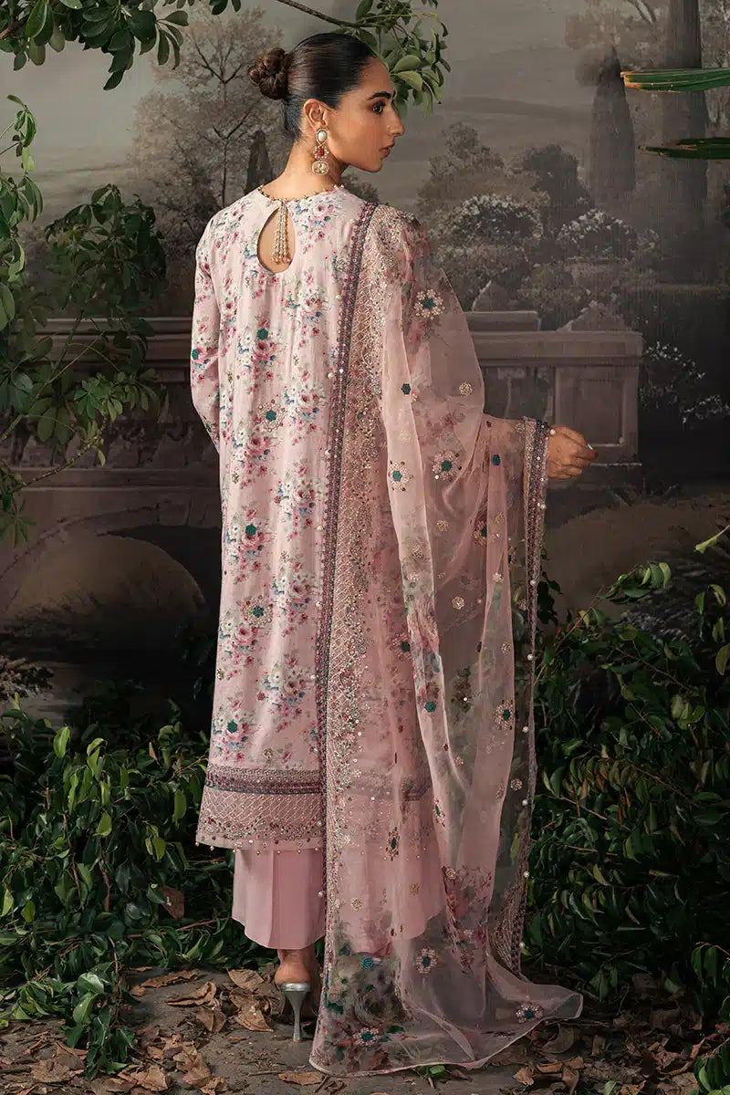 Cross Stitch | Luxe Atelier 23 | PINK CARNATION by Designer Cross Stitch - House of Maryam - Pakistani Designer Ethnic Wear in {{ shop.shopifyCountryName }}