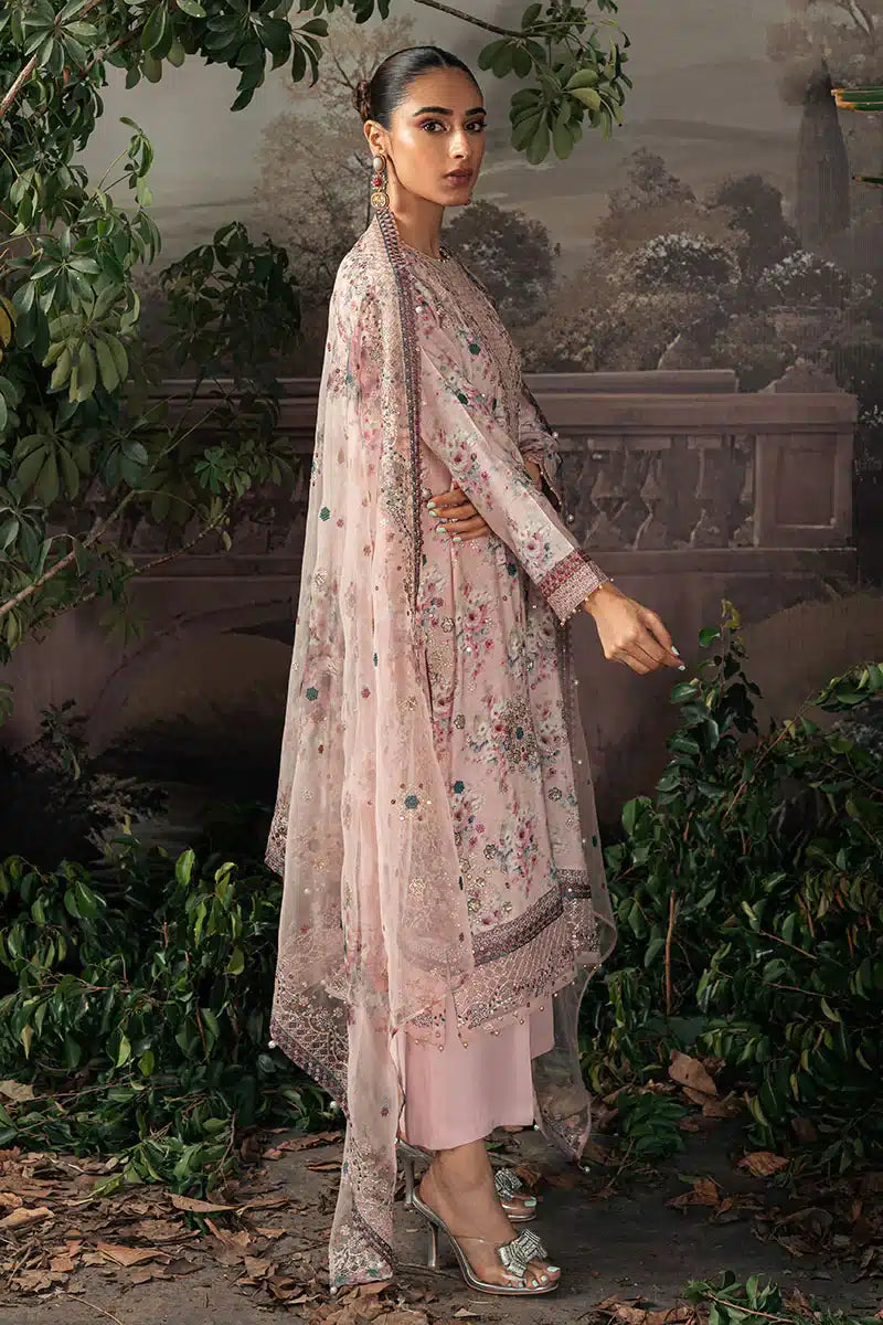 Cross Stitch | Luxe Atelier 23 | PINK CARNATION by Designer Cross Stitch - House of Maryam - Pakistani Designer Ethnic Wear in {{ shop.shopifyCountryName }}