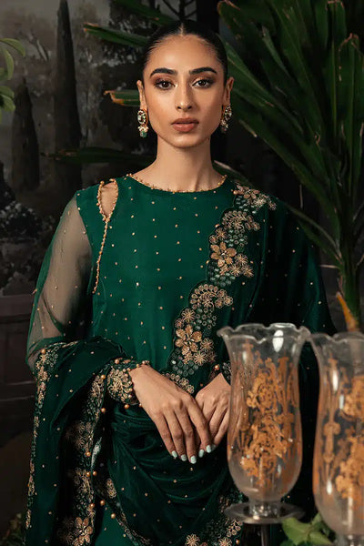 Cross Stitch | Luxe Atelier 23 | SAGE GREEN -  Cross Stitch Formal - Original Designer Dress - House of Maryam