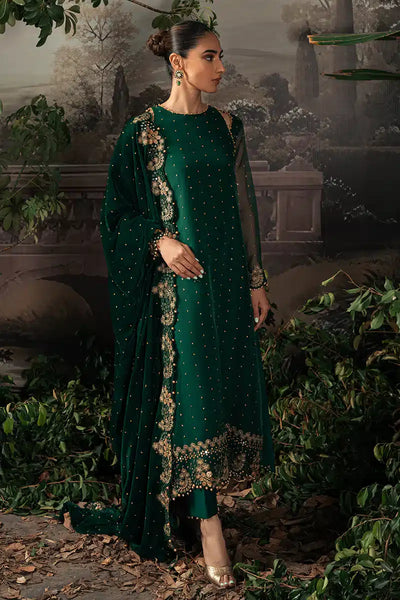 Cross Stitch | Luxe Atelier 23 | SAGE GREEN -  Cross Stitch Formal - Original Designer Dress - House of Maryam