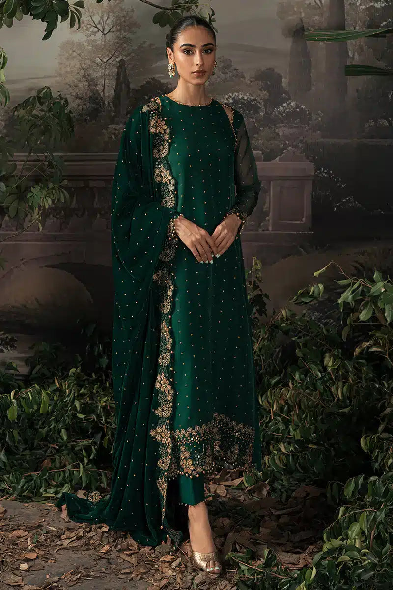 Cross Stitch | Luxe Atelier 23 | SAGE GREEN -  Cross Stitch Formal - Original Designer Dress - House of Maryam