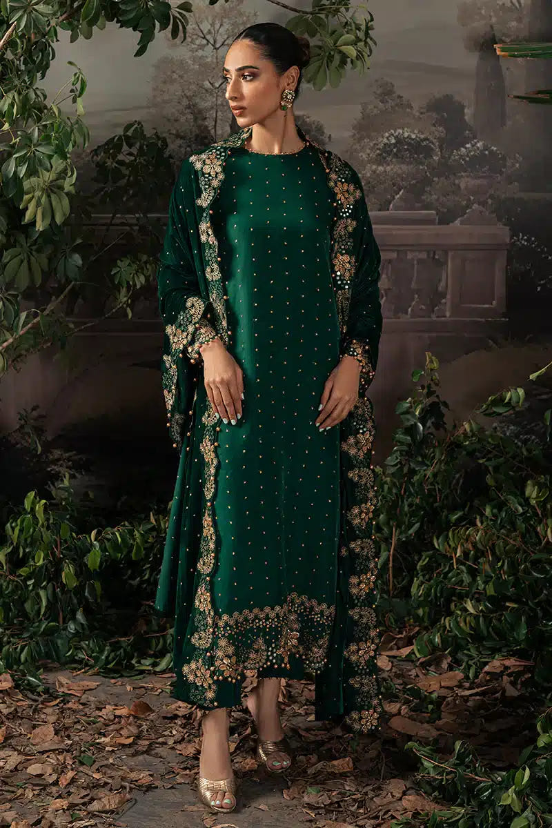 Cross Stitch | Luxe Atelier 23 | SAGE GREEN -  Cross Stitch Formal - Original Designer Dress - House of Maryam