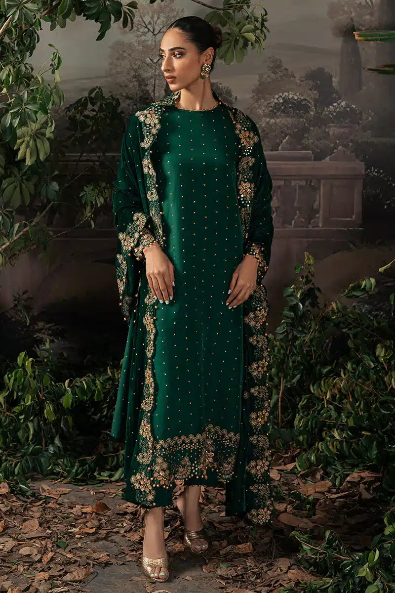 Cross Stitch | Luxe Atelier 23 | SAGE GREEN by Designer Cross Stitch - House of Maryam - Pakistani Designer Ethnic Wear in {{ shop.shopifyCountryName }}