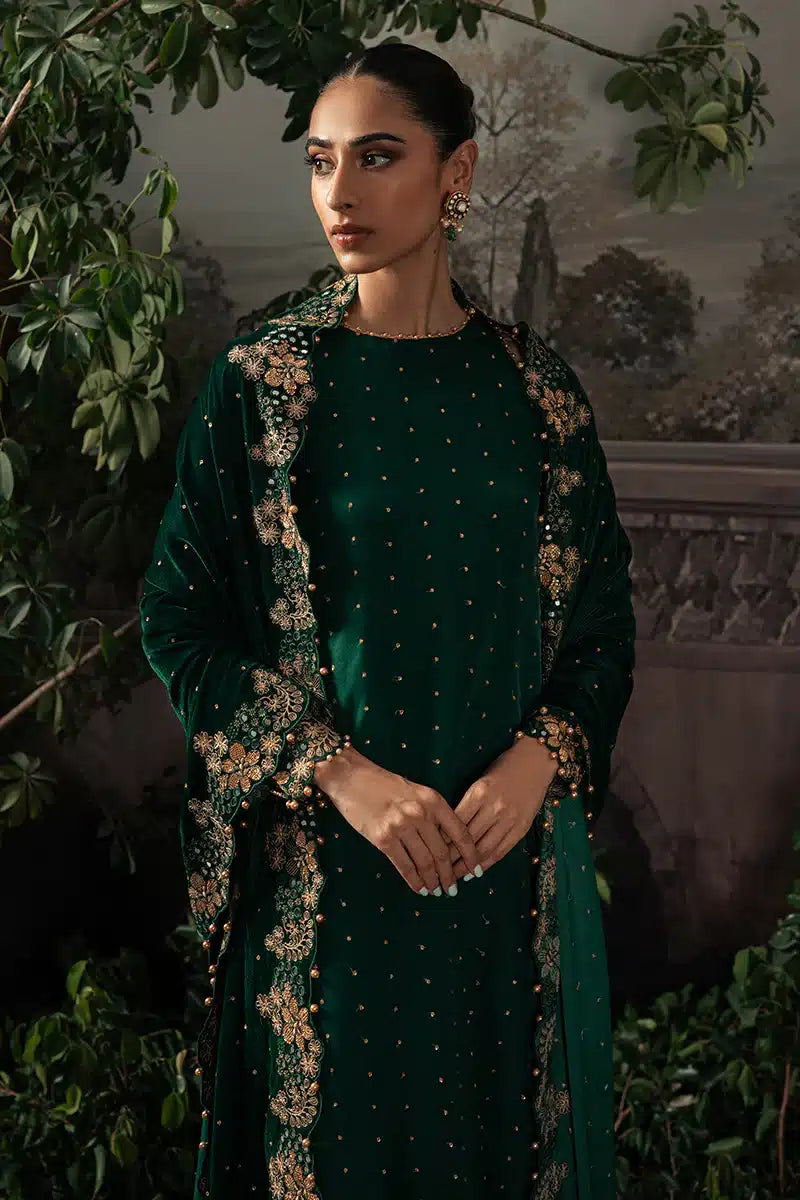 Cross Stitch | Luxe Atelier 23 | SAGE GREEN -  Cross Stitch Formal - Original Designer Dress - House of Maryam