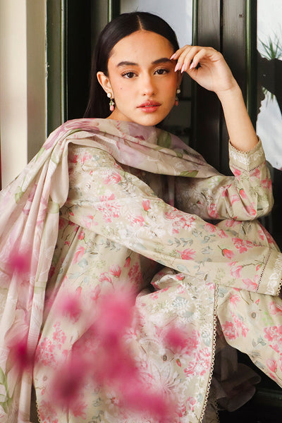 Cross Stitch | Printed Lawn | OLIVE AURA -  Cross Stitch Luxury - Original Designer Dress - House of Maryam