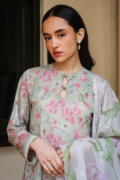 Cross Stitch | Printed Lawn | OLIVE AURA -  Cross Stitch Luxury - Original Designer Dress - House of Maryam