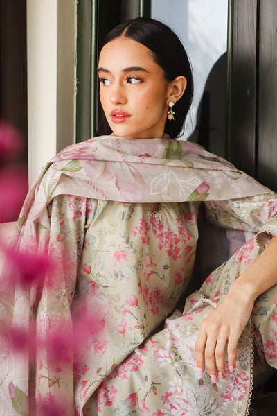 Cross Stitch | Printed Lawn | OLIVE AURA -  Cross Stitch Luxury - Original Designer Dress - House of Maryam