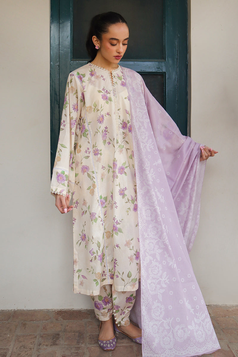 Cross Stitch | Printed Lawn | ROSEATE MUSE by Cross Stitch - House of Maryam