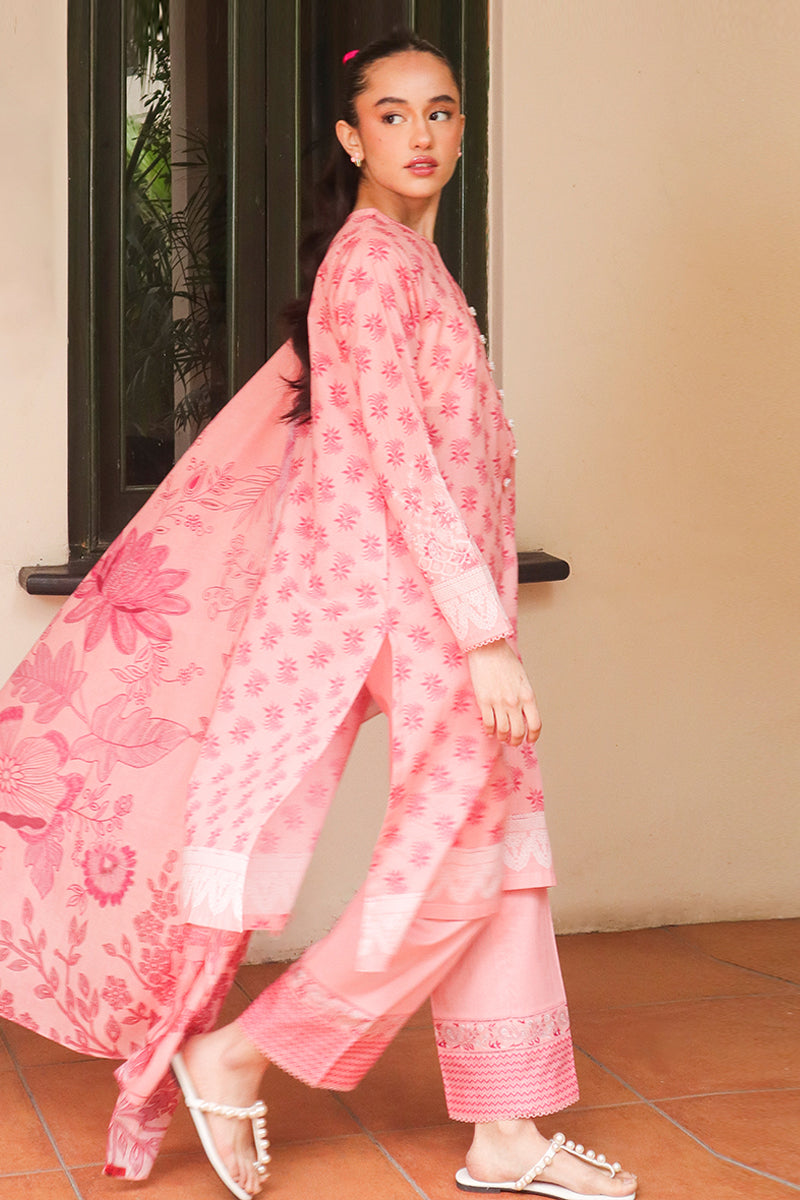 Cross Stitch | Printed Lawn | CORAL DELUXE -  Cross Stitch Luxury - Original Designer Dress - House of Maryam