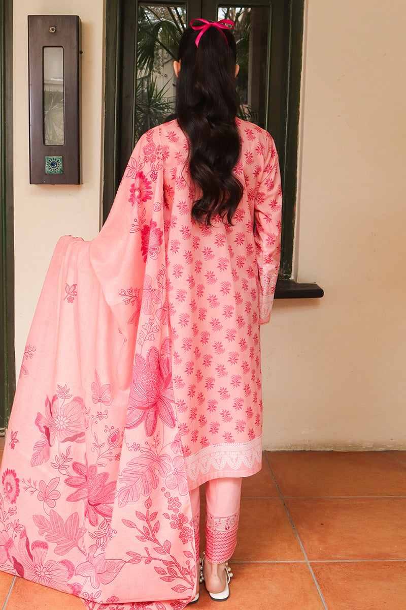 Cross Stitch | Printed Lawn | CORAL DELUXE -  Cross Stitch Luxury - Original Designer Dress - House of Maryam