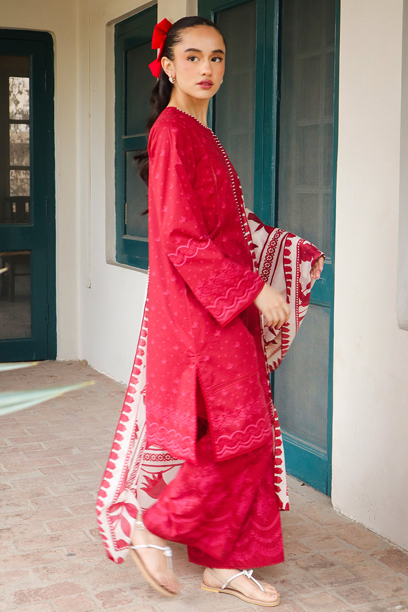 Cross Stitch | Printed Lawn | SCARLET SAGE -  Cross Stitch Luxury - Original Designer Dress - House of Maryam