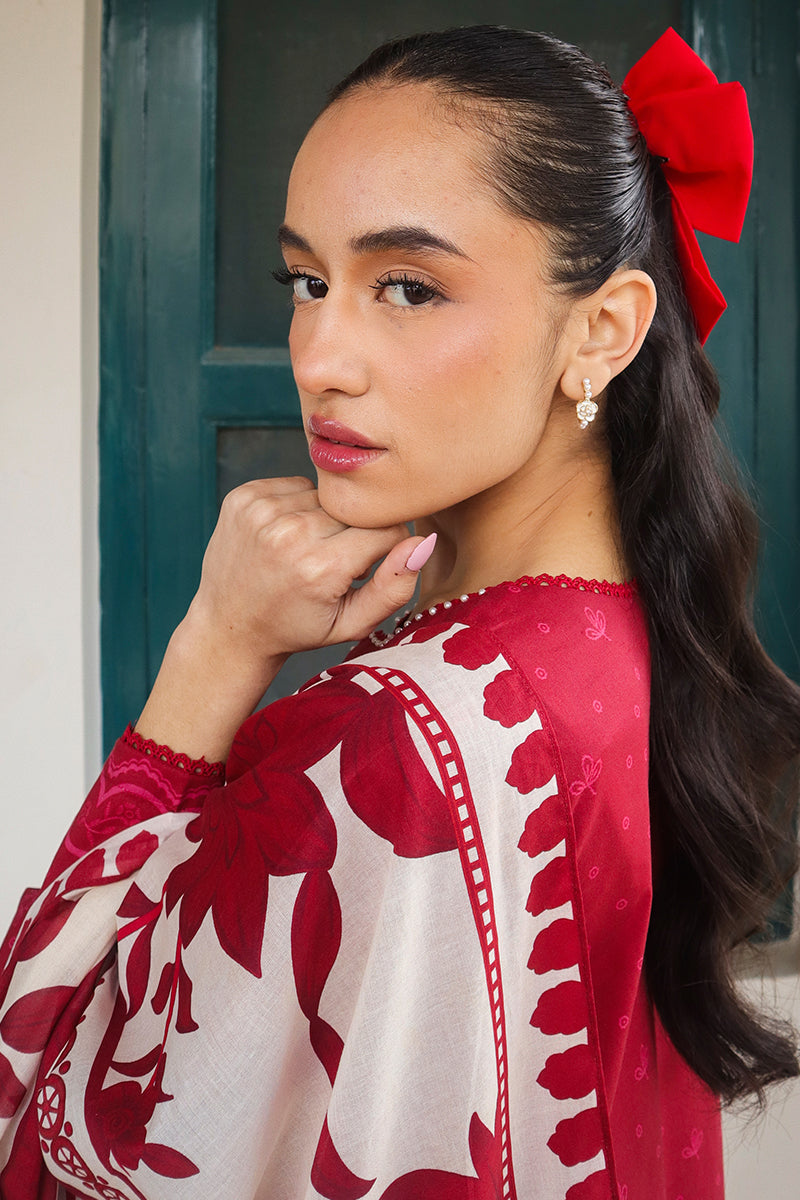 Cross Stitch | Printed Lawn | SCARLET SAGE -  Cross Stitch Luxury - Original Designer Dress - House of Maryam