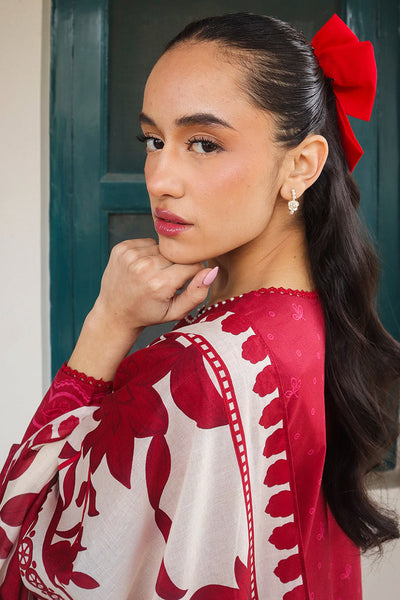 Cross Stitch | Printed Lawn | SCARLET SAGE -  Cross Stitch Luxury - Original Designer Dress - House of Maryam