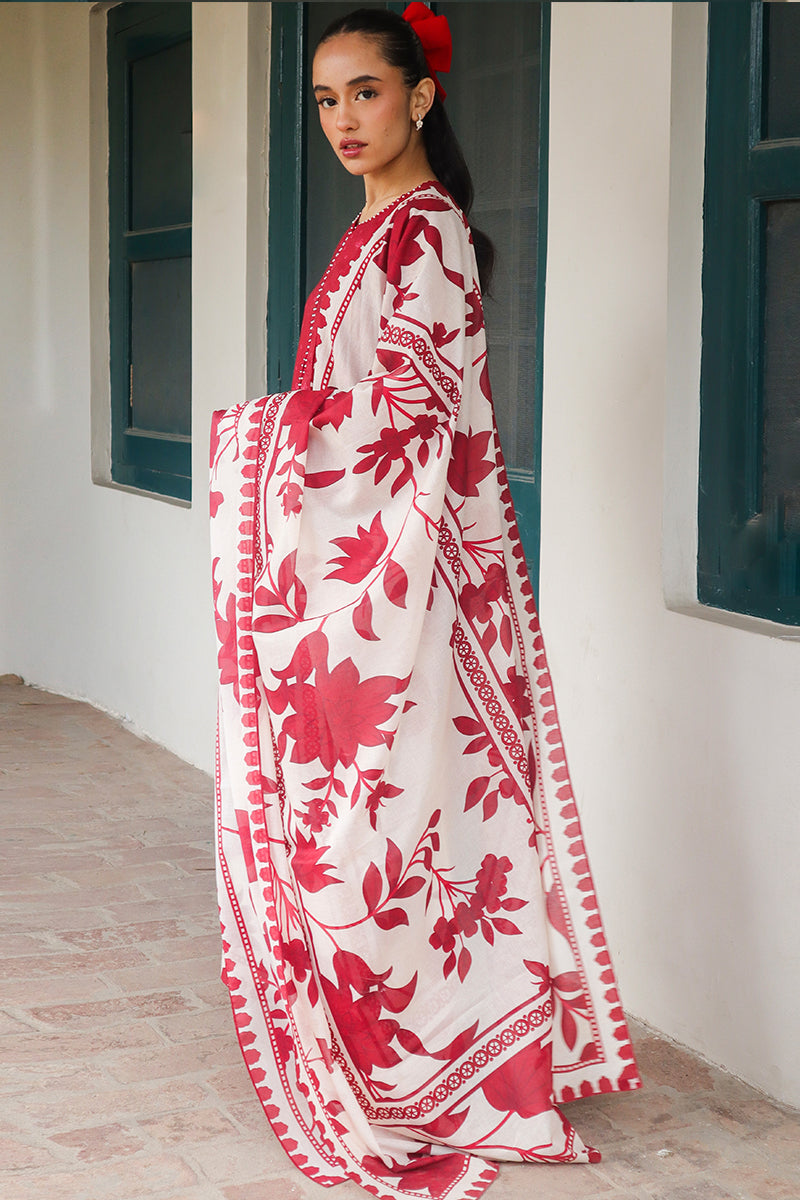 Cross Stitch | Printed Lawn | SCARLET SAGE -  Cross Stitch Luxury - Original Designer Dress - House of Maryam