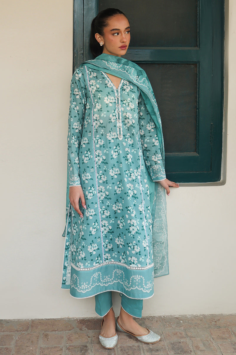 Cross Stitch | Printed Lawn | BLUE CHARM -  Cross Stitch Luxury - Original Designer Dress - House of Maryam