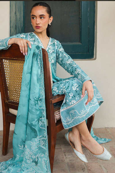 Cross Stitch | Printed Lawn | BLUE CHARM -  Cross Stitch Luxury - Original Designer Dress - House of Maryam
