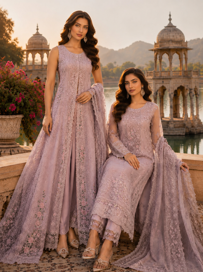 Saadia Asad | Nooriyah Luxury Chiffon | D6 - Vintage Mauve