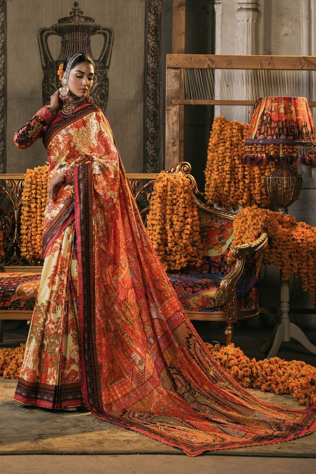 Fahad Hussayn | Lawn Banger | Damavand -  Fahad Hussayn Ladies Clothes - Original Designer Dress - House of Maryam